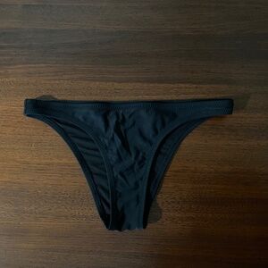 Aerie/ American Eagle Solid Cheeky Black Bikini Bottom, Size XS